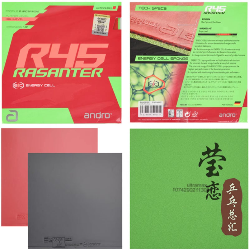 Andro Rasanter R45 47 50 C45 4 - Table Tennis Racket 评论和价格