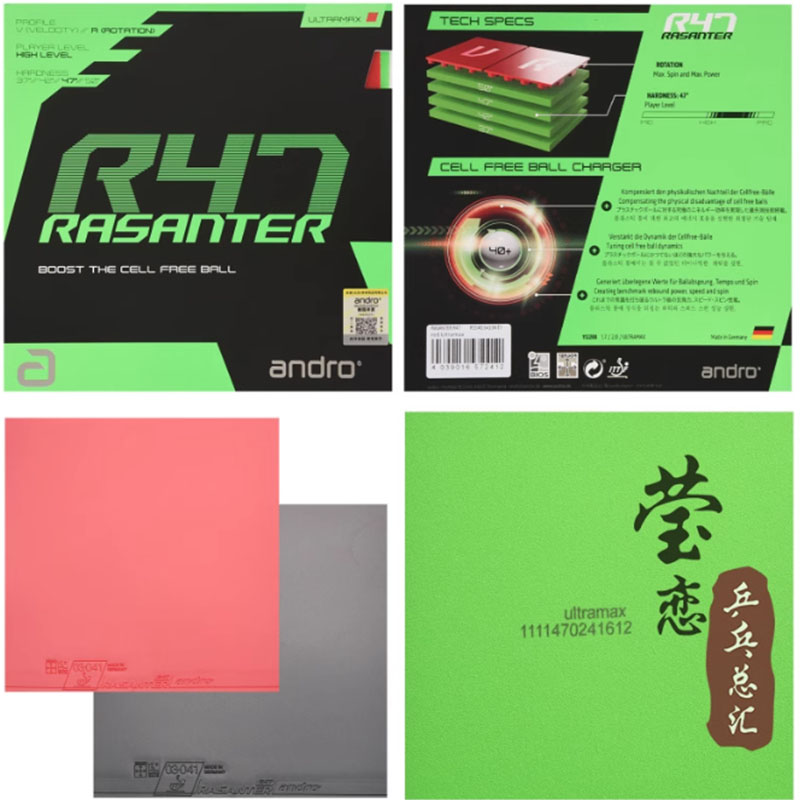Andro Rasanter R45 47 50 C45 4 - Table Tennis Racket 评论和价格